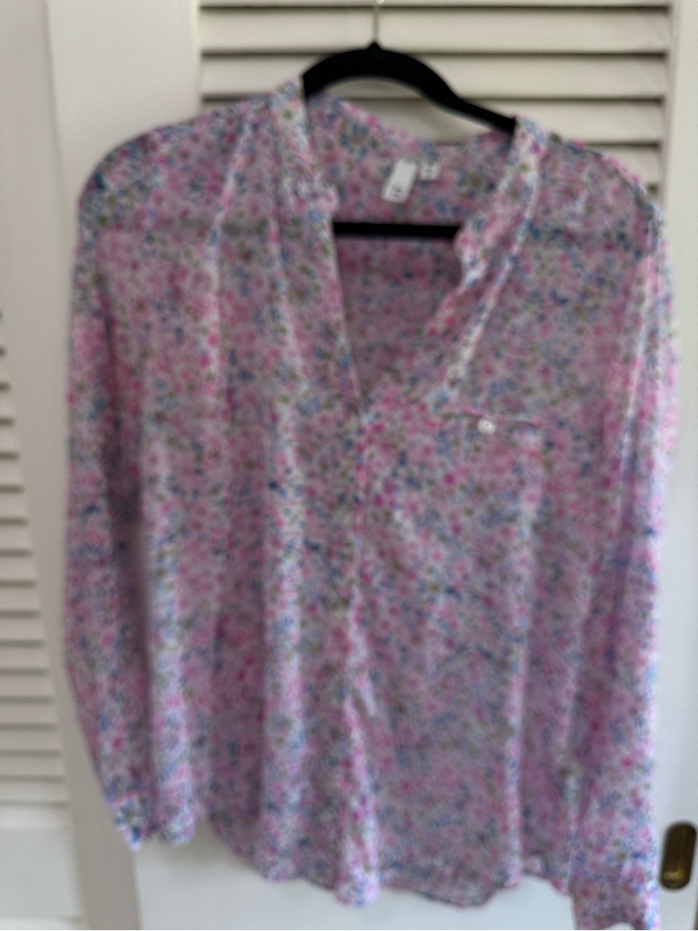 Kut from the Kloth Pink Floral Long-Sleeve Blouse